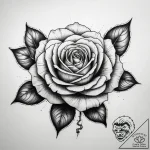 Tattoo sketch traditional и dotwork роза – tattoo sketch (№1757476416_0, 10.09.2025 03:53) — tattoovalue.net
