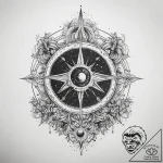Tattoo sketch cosmic story, tattoo flash shee… – tattoo sketch (№1757481653_0, 10.09.2025 05:20) — tattoovalue.net