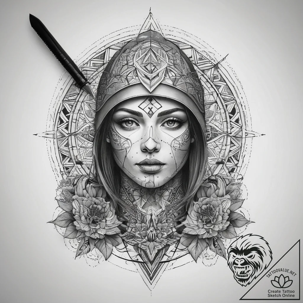 Tattoo sketch soldier with a scissors, ink il... - tattoo sketch (№1757482040_0, 10.09.2025 05:27) — tattoovalue.net
