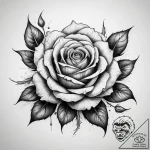 Tattoo sketch gothic роза – tattoo sketch (№1757482233_0, 10.09.2025 05:30) — tattoovalue.net