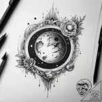 Tattoo sketch mercury planet, tattoo flash sh… – tattoo sketch (№1757482429_0, 10.09.2025 05:33) — tattoovalue.net