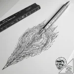 Tattoo sketch ruler with a quote, tattoo line… – tattoo sketch (№1757484173_0, 10.09.2025 06:02) — tattoovalue.net