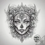 Tattoo sketch blessed being, ink illustration… – tattoo sketch (№1757485141_0, 10.09.2025 06:19) — tattoovalue.net