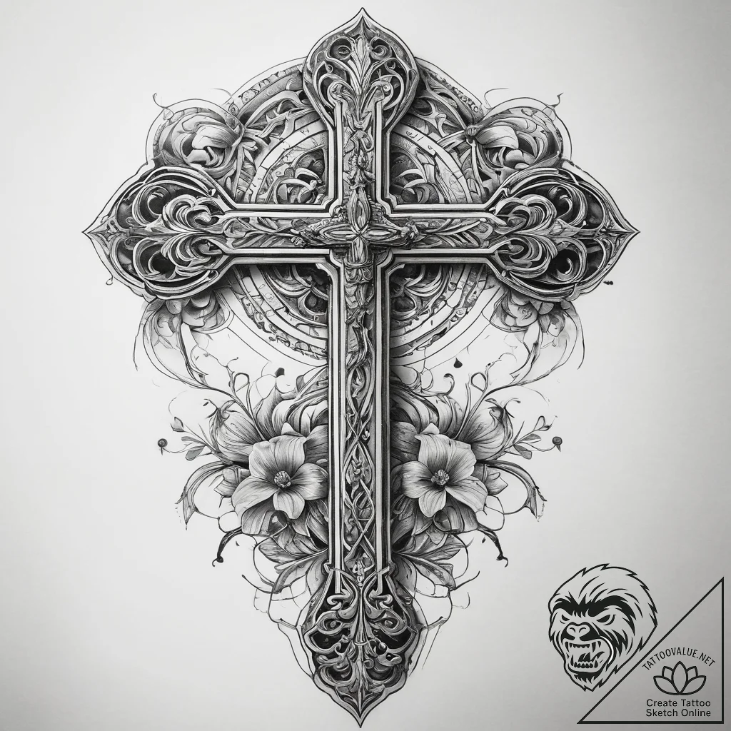Tattoo sketch a symbolic object, artistic tat... - tattoo sketch (№1757485529_0, 10.09.2025 06:25) — tattoovalue.net