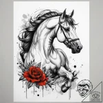 Tattoo sketch dobrynya nikitich with a horse,… – tattoo sketch (№1757485722_0, 10.09.2025 06:28) — tattoovalue.net