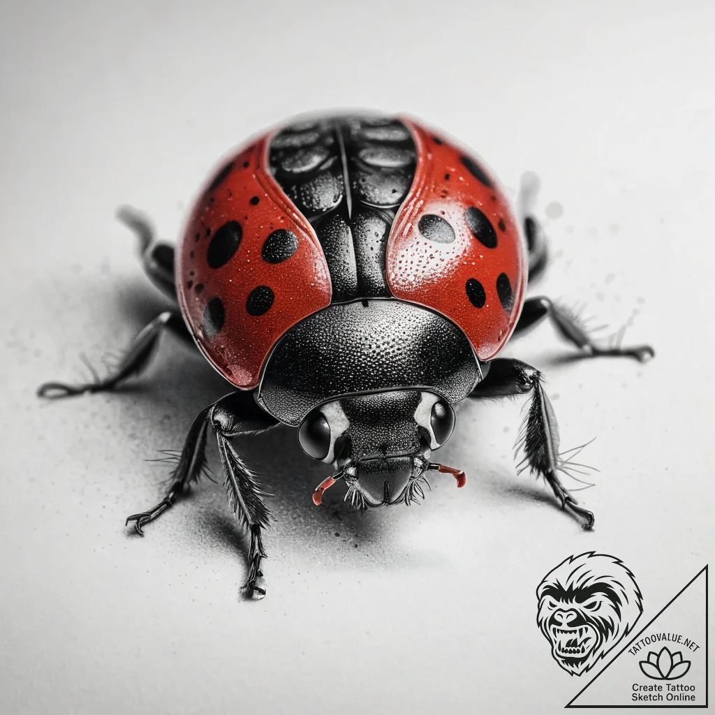 Tattoo sketch ladybug, artistic tattoo sketch... - tattoo sketch (№1757485919_0, 10.09.2025 06:31) — tattoovalue.net