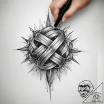 Tattoo sketch hands with a knot, ink illustra… – tattoo sketch (№1757486500_0, 10.09.2025 06:41) — tattoovalue.net