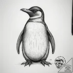 Tattoo sketch puns a penguin that says “i’m a… – tattoo sketch (№1757487663_0, 10.09.2025 07:01) — tattoovalue.net