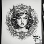 Tattoo sketch cosmic land, concept art for ta… – tattoo sketch (№1757488053_0, 10.09.2025 07:07) — tattoovalue.net