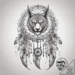 Tattoo sketch dreamcatcher with feathers, tat… – tattoo sketch (№1757488247_0, 10.09.2025 07:10) — tattoovalue.net