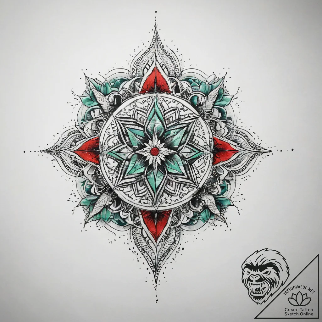 Tattoo sketch green, artistic tattoo sketch,... - tattoo sketch (№1757488830_0, 10.09.2025 07:20) — tattoovalue.net