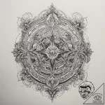 Tattoo sketch magical map, concept art for ta… – tattoo sketch (№1757489411_0, 10.09.2025 07:30) — tattoovalue.net