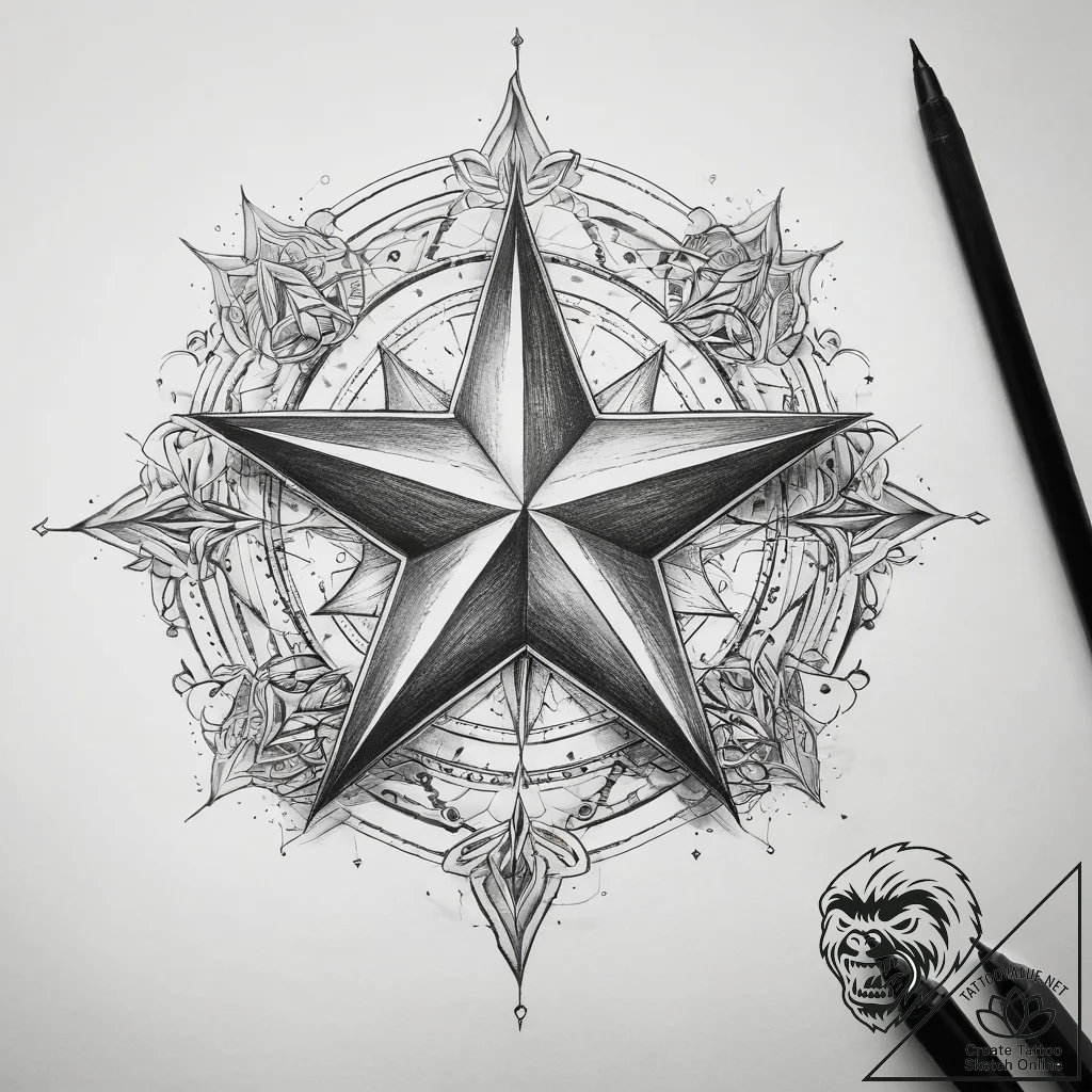Tattoo sketch crop top with a star - tattoo sketch (№1757490187_0, 10.09.2025 07:43) — tattoovalue.net
