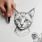 Tattoo sketch playful kitten tattoo, tattoo d… – tattoo sketch (№1757491542_0, 10.09.2025 08:05) — tattoovalue.net