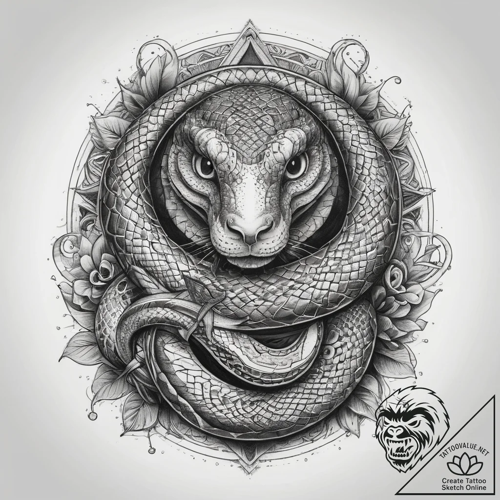 Tattoo sketch handbag with a snake, concept a... - tattoo sketch (№1757492123_0, 10.09.2025 08:15) — tattoovalue.net