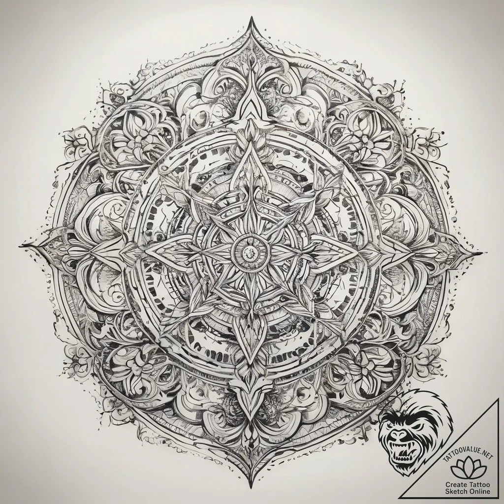 Tattoo sketch spiritual dimension, tattoo lin... - tattoo sketch (№1757492319_0, 10.09.2025 08:18) — tattoovalue.net