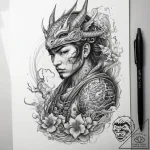 Tattoo sketch soldier with a rope, artistic t… – tattoo sketch (№1757492901_0, 10.09.2025 08:28) — tattoovalue.net