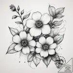 Tattoo sketch forget-me-not flower, tattoo fl… – tattoo sketch (№1757493290_0, 10.09.2025 08:34) — tattoovalue.net