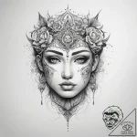 Tattoo sketch a symbolic emotion – tattoo sketch (№1757495624_0, 10.09.2025 09:13) — tattoovalue.net