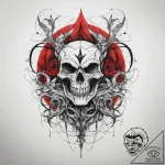 Tattoo sketch cosmic spring, concept art for… – tattoo sketch (№1757496401_0, 10.09.2025 09:26) — tattoovalue.net