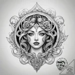 Tattoo sketch spiral, ink illustration for ta… – tattoo sketch (№1757497760_0, 10.09.2025 09:49) — tattoovalue.net
