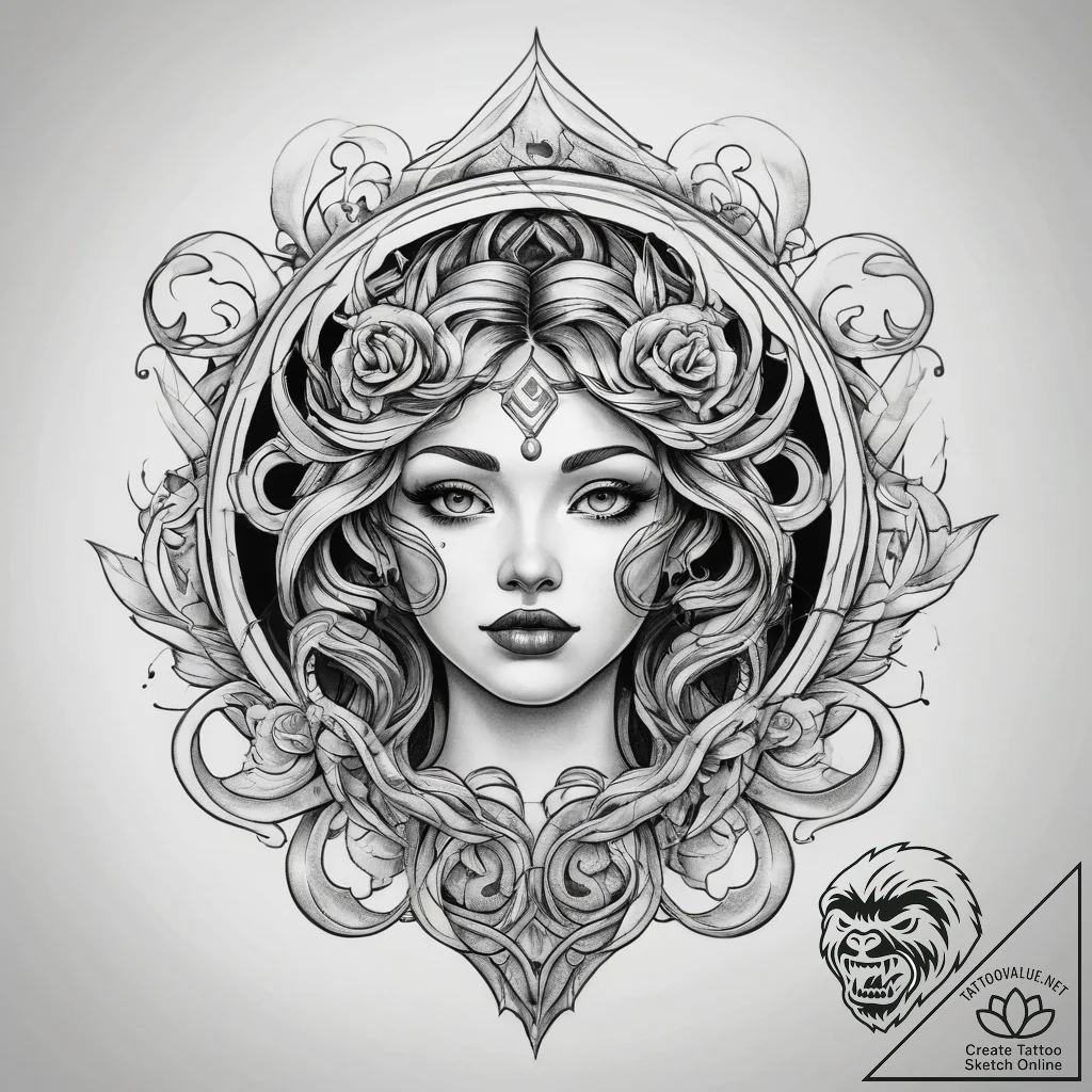 Tattoo sketch spiral, ink illustration for ta... - tattoo sketch (№1757497760_0, 10.09.2025 09:49) — tattoovalue.net