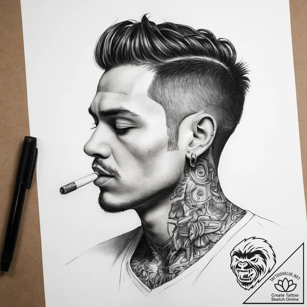 Tattoo sketch coach a person with a whistle,... - tattoo sketch (№1757497953_0, 10.09.2025 09:52) — tattoovalue.net