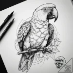 Tattoo sketch scarlet macaw, tattoo sketch de… – tattoo sketch (№1757499893_0, 10.09.2025 10:24) — tattoovalue.net
