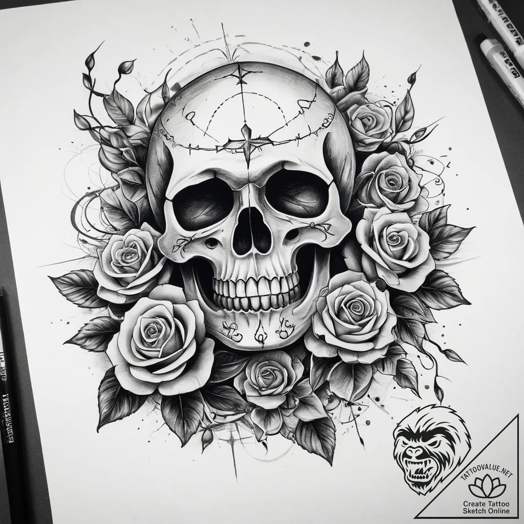 Social & artistic, artistic tattoo sketch, on... - tattoo sketch (№1757501251_0, 10.09.2025 10:47) — tattoovalue.net