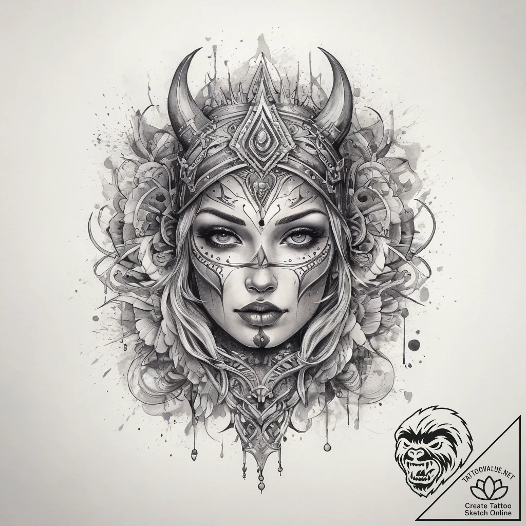 Tattoo sketch kingdom, concept art for tattoo... - tattoo sketch (№1757501834_0, 10.09.2025 10:57) — tattoovalue.net