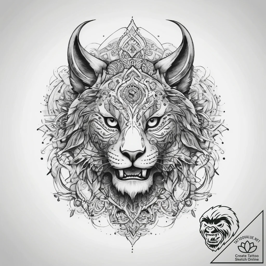 Tattoo sketch a cultural symbol - tattoo sketch (№1757502027_0, 10.09.2025 11:00) — tattoovalue.net