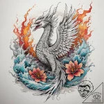 Tattoo sketch phoenix rising from ashes, arti… – tattoo sketch (№1757503189_0, 10.09.2025 11:19) — tattoovalue.net