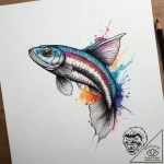 Tattoo sketch hillstream loach, tattoo line a… – tattoo sketch (№1757503965_0, 10.09.2025 11:32) — tattoovalue.net