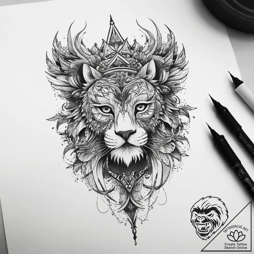 Tattoo sketch brown, tattoo sketch design, bl... - tattoo sketch (№1757504745_0, 10.09.2025 11:45) — tattoovalue.net