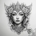 Tattoo sketch bronze – tattoo sketch (№1757505327_0, 10.09.2025 11:55) — tattoovalue.net