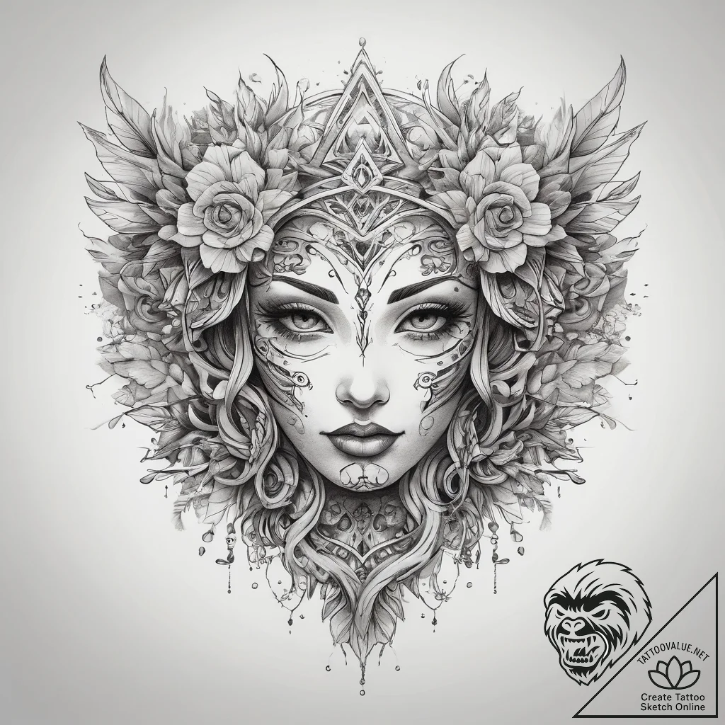 Tattoo sketch nature, tattoo sketch design, o... - tattoo sketch (№1757505714_0, 10.09.2025 12:01) — tattoovalue.net