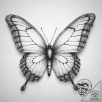 Tattoo sketch абстрактная бабочка – tattoo sketch (№1757508655_0, 10.09.2025 12:50) — tattoovalue.net