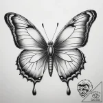 Tattoo sketch neo-traditional бабочка – tattoo sketch (№1757508850_0, 10.09.2025 12:54) — tattoovalue.net