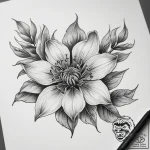 Tattoo sketch witch hazel flower, concept art… – tattoo sketch (№1757509050_0, 10.09.2025 12:57) — tattoovalue.net