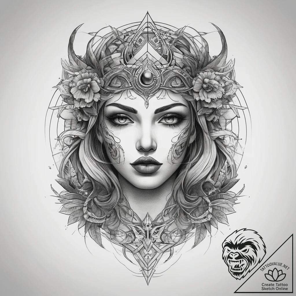 Tattoo sketch 80s neon grid background, tatto... - tattoo sketch (№1757510623_0, 10.09.2025 13:23) — tattoovalue.net
