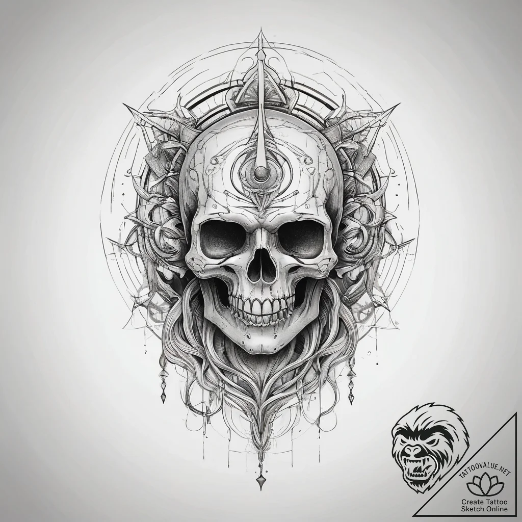 Tattoo sketch cosmic ghost, artistic tattoo s... - tattoo sketch (№1757511801_0, 10.09.2025 13:43) — tattoovalue.net