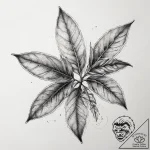 Tattoo sketch bay leaf with a quote, tattoo l… – tattoo sketch (№1757512584_0, 10.09.2025 13:56) — tattoovalue.net