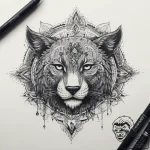 Tattoo sketch a symbolic animal, tattoo flash… – tattoo sketch (№1757513781_0, 10.09.2025 14:16) — tattoovalue.net