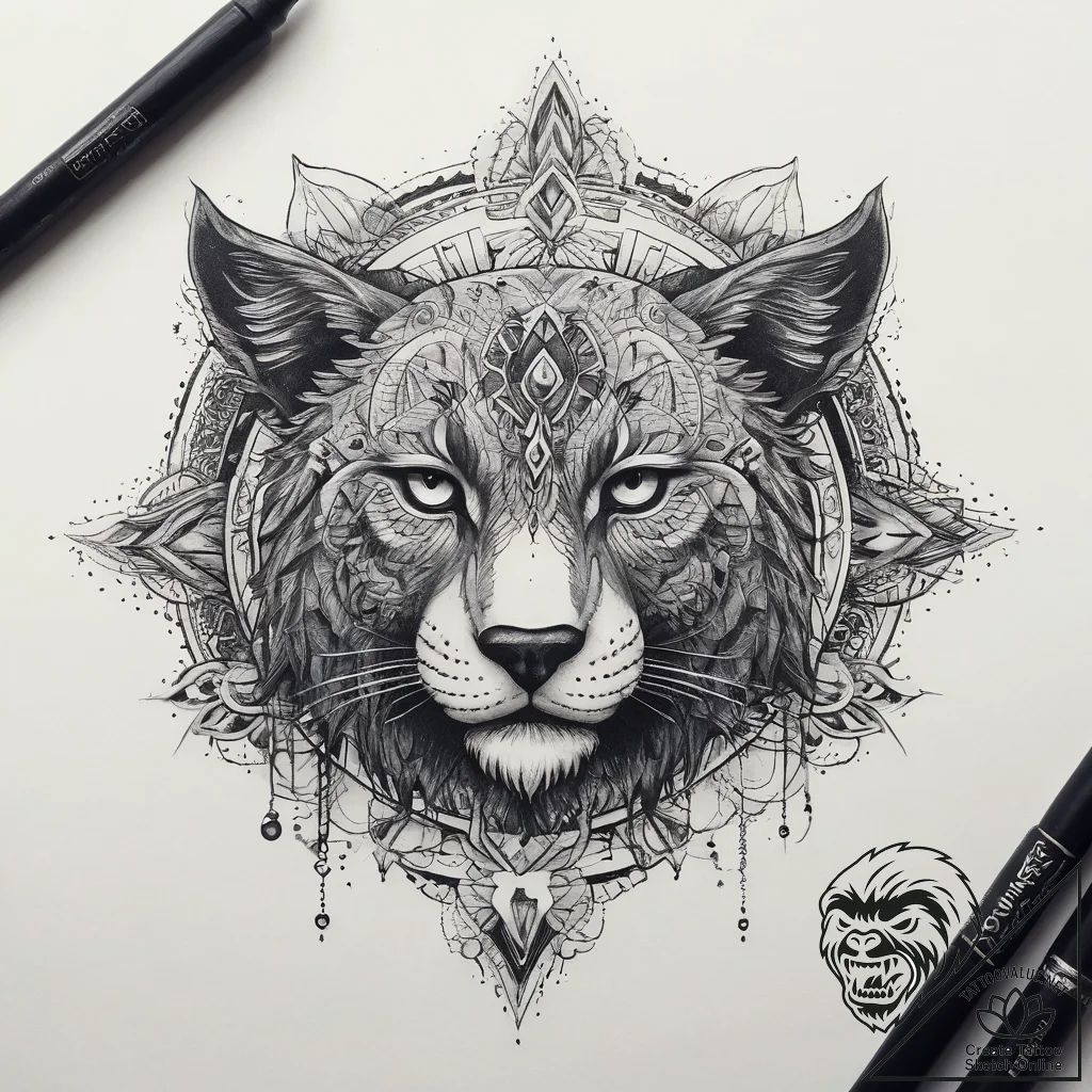 Tattoo sketch a symbolic animal, tattoo flash... - tattoo sketch (№1757513781_0, 10.09.2025 14:16) — tattoovalue.net
