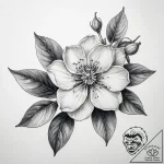 Tattoo sketch blueberry blossom – tattoo sketch (№1757514560_0, 10.09.2025 14:29) — tattoovalue.net