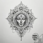 Tattoo sketch blessed way, tattoo line art, o… – tattoo sketch (№1757514761_0, 10.09.2025 14:32) — tattoovalue.net