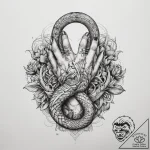 Tattoo sketch hands with a snake, tattoo flas… – tattoo sketch (№1757515755_0, 10.09.2025 14:49) — tattoovalue.net