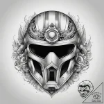 Tattoo sketch helmet, ink illustration for ta… – tattoo sketch (№1757516146_0, 10.09.2025 14:55) — tattoovalue.net