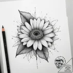 Tattoo sketch gerbera, tattoo line art, minim… – tattoo sketch (№1757517928_0, 10.09.2025 15:25) — tattoovalue.net