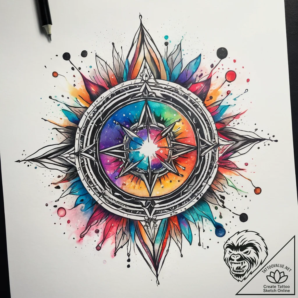 Tattoo sketch cosmic lore, tattoo sketch desi... - tattoo sketch (№1757518123_0, 10.09.2025 15:28) — tattoovalue.net